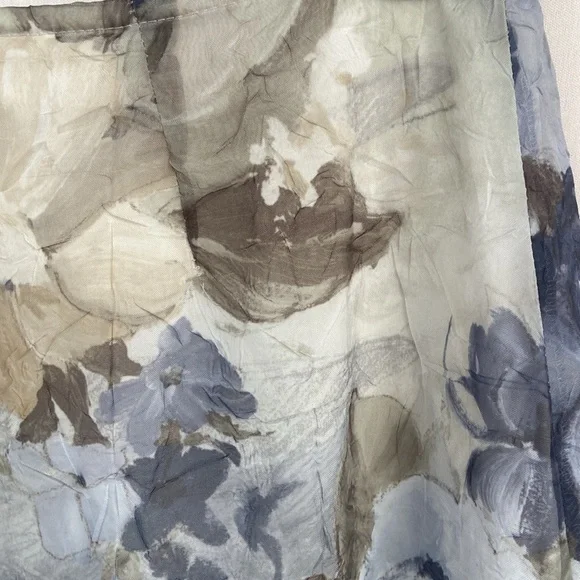 Vintage Y2K Abstract Floral Crackle Sheer Maxi Skirt Size S - Picture 3 of 5